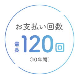 お支払い回数 6～120回（10年間）