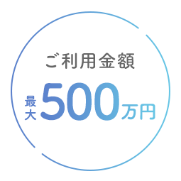 ご利用金額 最大500万円